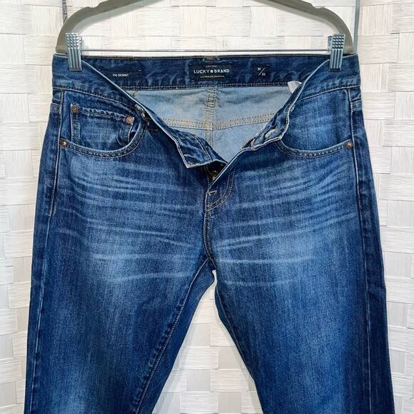 Lucky Brand Men’s 110 Skinny Dark Wash Cotton Blend Jeans Size 31/32 - Picture 8 of 15